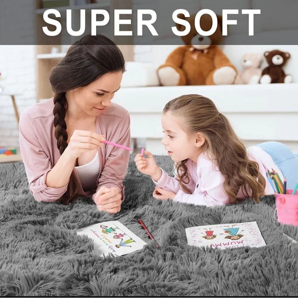 Fluffy Shag Area Rugs 5x7, Soft Plush Fuzzy Shaggy Carpet Rugs
